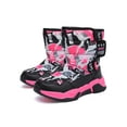 thumbnail image 3 of Fangasis Children Snow Boots Breathable Winter Boot Mid Calf Warm Shoes Walking Casual Black Pink 1Y, 3 of 9