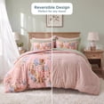 thumbnail image 4 of Regency Heights Queen Size Comforter Set, 9-Piece Blush Bed in a Bag, Floral Comforter Bedding Set with Comforter, Flat Sheets, Fitted Sheets with Side Pockets, 4 of 10