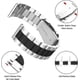thumbnail image 3 of For Samsung Gear S2/Gear Sport 20mm Bands, 2 Pack Solid Metal Strap Stainless Steel Strap, Silver/Black+Black., 3 of 5