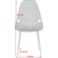 thumbnail image 4 of MAYEERTY Modern Plastic Chair Set of 4 Iron Tube Legs Dining Living Room Grey, 4 of 12