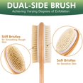 thumbnail image 3 of Cepillo para la ducha con mango largo - Exfoliante suave y fuerte de doble cara Cepillo para el cuerpo del baño para hombres y mujeres - Use el fregador para la ducha en húmedo/exfoliante - Exfoliar en seco Ormromra XMWJ040, 3 of 7