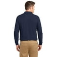 thumbnail image 2 of Port Authority Men’S Tall Silk Touch Long Sleeve Polo. Tlk500Ls., 2 of 2