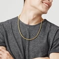 thumbnail image 4 of gold-plated Rope Chain Necklace for Men & Women – 14k gold-plated necklace 10k or 14k gold-plated, Lightweight, Premium Craftsmanship, 4 of 5