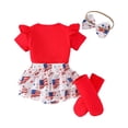 thumbnail image 6 of WUANDIXFA 4th of July Baby Girl Clothes Bow/Ice Cream Print Romper Short Skirt Sets My First 4th of July Baby Girl Outfit (Red, 6--9 Months), 6 of 9