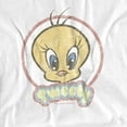 thumbnail image 2 of Looney Tunes Retro Tweety Women's T Shirt, White, Large, 2 of 6