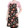 thumbnail image 5 of Pioneer Flower Floral Print Pattern Apron for Women and Men, Cotton Linen Waterproof with Pockets, Adjustable, 33x27 Inch for Kitchen, Gardening, BBQ, Salon, 5 of 6