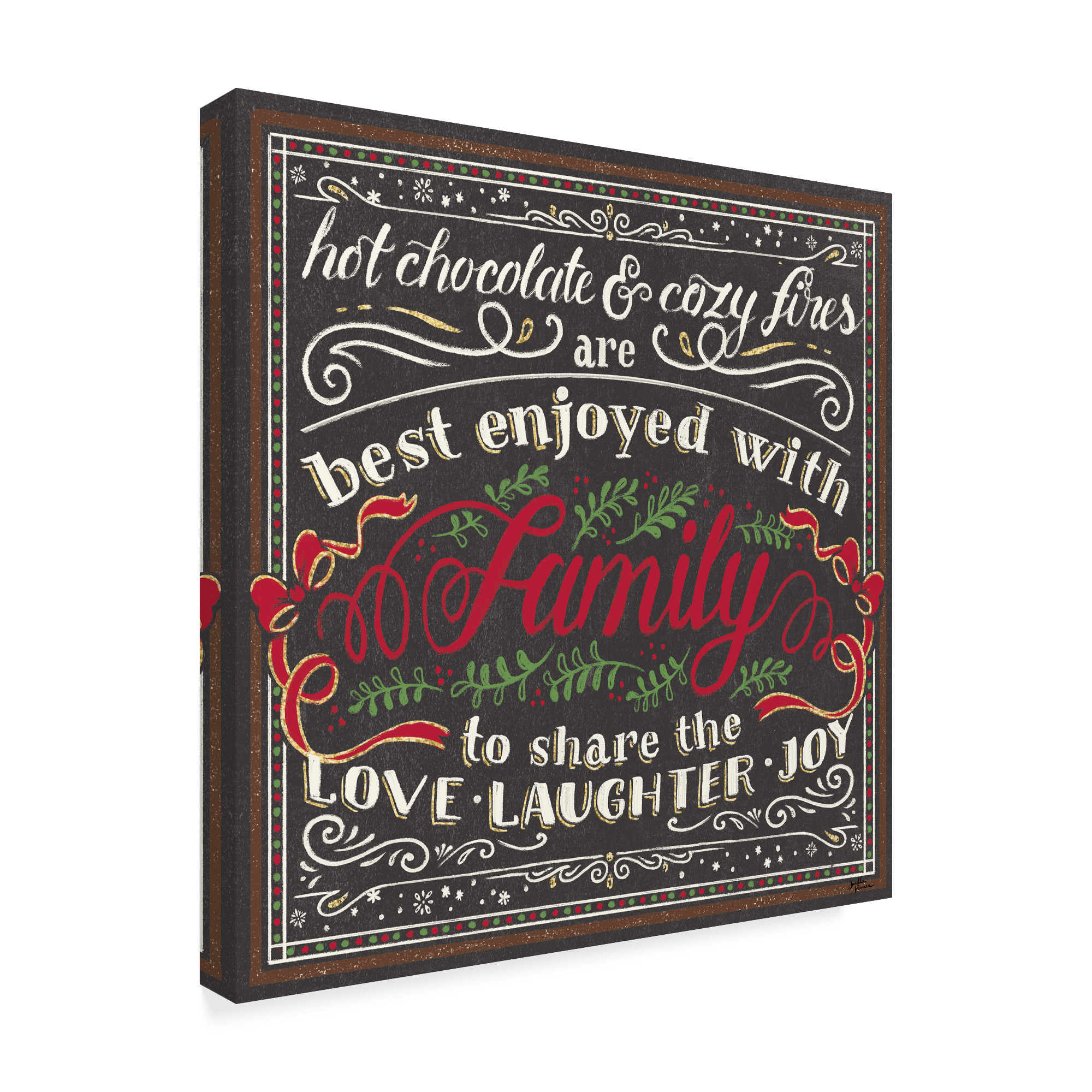 Winter Wonderland VII Brown Red' Canvas Art by Janelle Penner