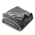 thumbnail image 1 of Bare Home Manta de Felpa Polar 300 G/M², Microfibra Difusa, Suave y Afelpada, para Viajes, Gris, 1 of 7