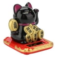 thumbnail image 3 of Brazo que agita con energía solar Gato de la fortuna Lindos gatos de la suerte de cerámica Feng Shui Estatuilla de gato de la suerte Riqueza Adorno animal de bienvenida ANGGREK Otros, 3 of 8