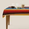 thumbnail image 5 of TKS MITLAN Colorful Mexican Style Tablecloth Decor Stripes Lines Art Feature Bright Table Cloth Dining Room Kitchen Table Cover 60" X 84" Oblong/Rectangle, 5 of 16