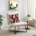 thumbnail image 3 of Abstract Wave Line Outdoor Pillow Covers Pack of 2 Gray Red Black Stripe Graffiti Waterproof Throw Pillow Covers Decorative Cushion Cases for Patio Garden Tent Balcony Couch 20x20 inch, 3 of 8