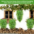 thumbnail image 4 of 12 Pcs Artificial Hanging Plants Fake Ivy Vines with Fake Leaves for Living Room Decor Indoor Outdoor Decorations for Patio Artificial Plants Greenery for House Wall, No Baskets (Beauty), 4 of 5