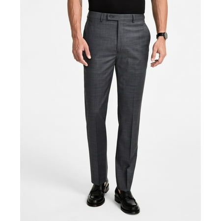 Calvin Klein Mens Slim fit Dress Pants 40 / 32 Grey Solid Stretch