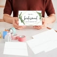 thumbnail image 2 of Koyal Wholesale Wedding Day Gift Cards with Envelopes Set of 8 Geometric Greenery To My Bridesmaid On My Wedding Day, 2 of 5