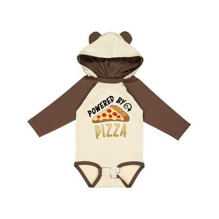 

Inktastic Powered by Pizza Gift Baby Boy or Baby Girl Long Sleeve Bodysuit