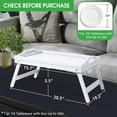 thumbnail image 2 of Artmallle Bed Tray Table with Folding Legs,Bamboo Breakfast in Bed for TV Table, Laptop Computer Tray,Eating,Snack Tray(Bamboo), 2 of 7