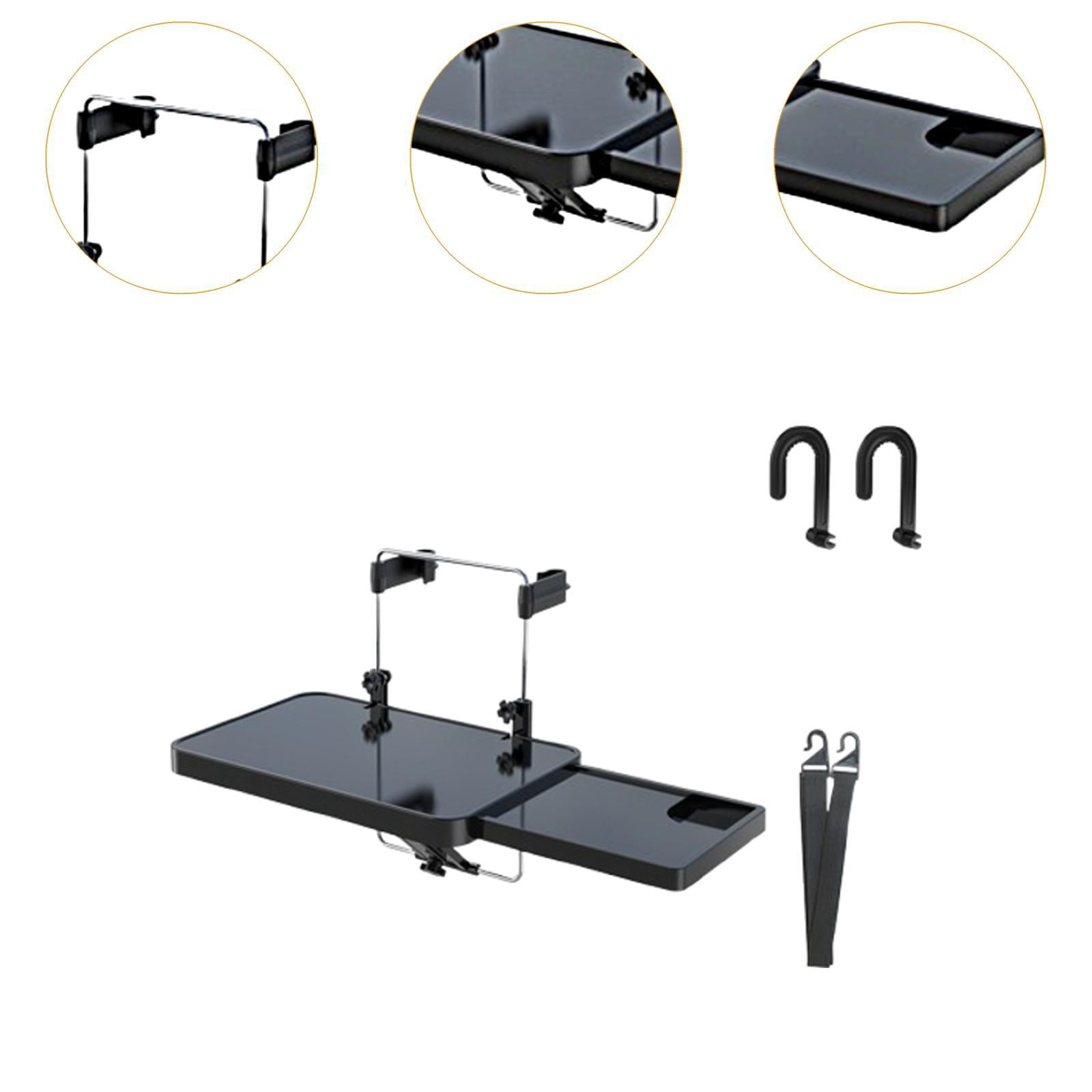 Car Steering Wheel Seat Tray Car Backseat Organizer Folding Stand Made with Durable ABS for Mobile Office and Dining