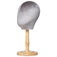 thumbnail image 2 of Cabeza de maniquí con exhibición de sombrero, modelo de cabeza de maniquí, portátil de mesa con Base de madera Base Corta Gris Yuyangstore Cabeza de maniquí, 2 of 7