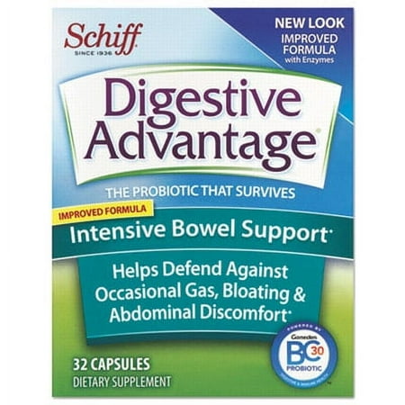 2PK Digestive Advantage Probiotic Intensive Bowel Support Capsule, 32 Count (00116)
