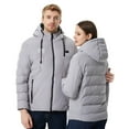 thumbnail image 4 of ZCFZJW Heated Jackets for Men with 11 Heating Zones, Waterproof Long Sleeve Zip up Heated Coat for Men & Women Electric Rechargable Heated Hoodie Tops Gray S, 4 of 6