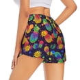 thumbnail image 3 of Sigee Colorful Pineapples1 for Women's Athletic Shorts High Waisted Running Shorts Pocket Sporty Short Gym Elastic Workout ShortsLarge, 3 of 9