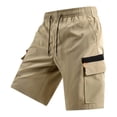 thumbnail image 2 of DailyTrove Men's Cargo Shorts, Elastic Waist Casual Work Shorts with Multiple Pockets, 2 of 6