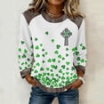 thumbnail image 2 of Suéteres Largos para las Mujeres de Cuello Redondo Impreso de Manga Larga de Vestir Casual para el Día de San Patricio, Primavera de la Moda de las Mujeres Suéter Suave, 2 of 4