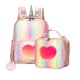 thumbnail image 1 of Conjunto de mochila de unicornio para estudiantes de primaria, mochila transpirable que reduce la carga, arcoíris a la moda Unicorn ER, 1 of 7