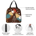 thumbnail image 3 of Yiaed Rooster And Chicken Print Insulated Lunch Bag Reusable Cute Tote Lunch Box, Leakproof Cooler Lunch Bags for Work Office Travel School Picnic, 3 of 5