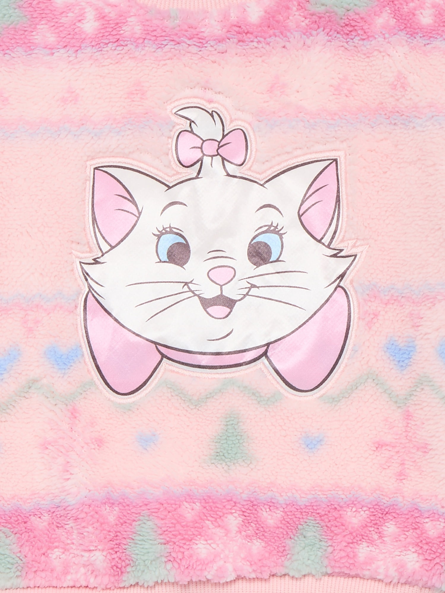 Aristocats Toddler Girls' Plush Faux Shearling Holiday Sweater, Sizes 12M-5T