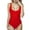 Red, variant on AOOCHASLIY Clothes Women Retro Elastic High Cut Low Back One Piece Swimwear Bathing Suits