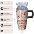 thumbnail image 3 of 20OZ Dog Print Hot Drink Tumbler with Handle Double Wall Vacuum Cup Ideal Dog Lover Gifts Unique Birthday Christmas Presents for Dog Enthusiasts Women Men Durable and Fits Most Car Cup Holders, 3 of 6