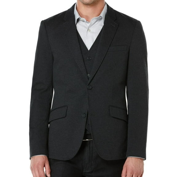 Perry Ellis NEW Black Men Size 38S Short Two Button Notch Collar Blazer