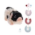 thumbnail image 4 of Conjunto de muñecos de cerditos reborn, animales interesantes, lindos y suaves, muñecos de cerditos recién nacidos para niños. Blanco y negro, 4 of 9