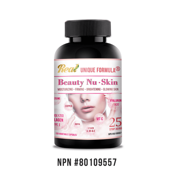 Unique Formula Beauty Nu Skin 25+ Supplement with Collagen, Vitamin C | 120 Capsules