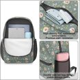 thumbnail image 4 of Pioneer Flower Floral Print Pattern 17" School Backpacks for Teens,Waterproof Oxford Fabric,S-Shape Padded Straps for School,Travel,Hiking,Camping, 4 of 5