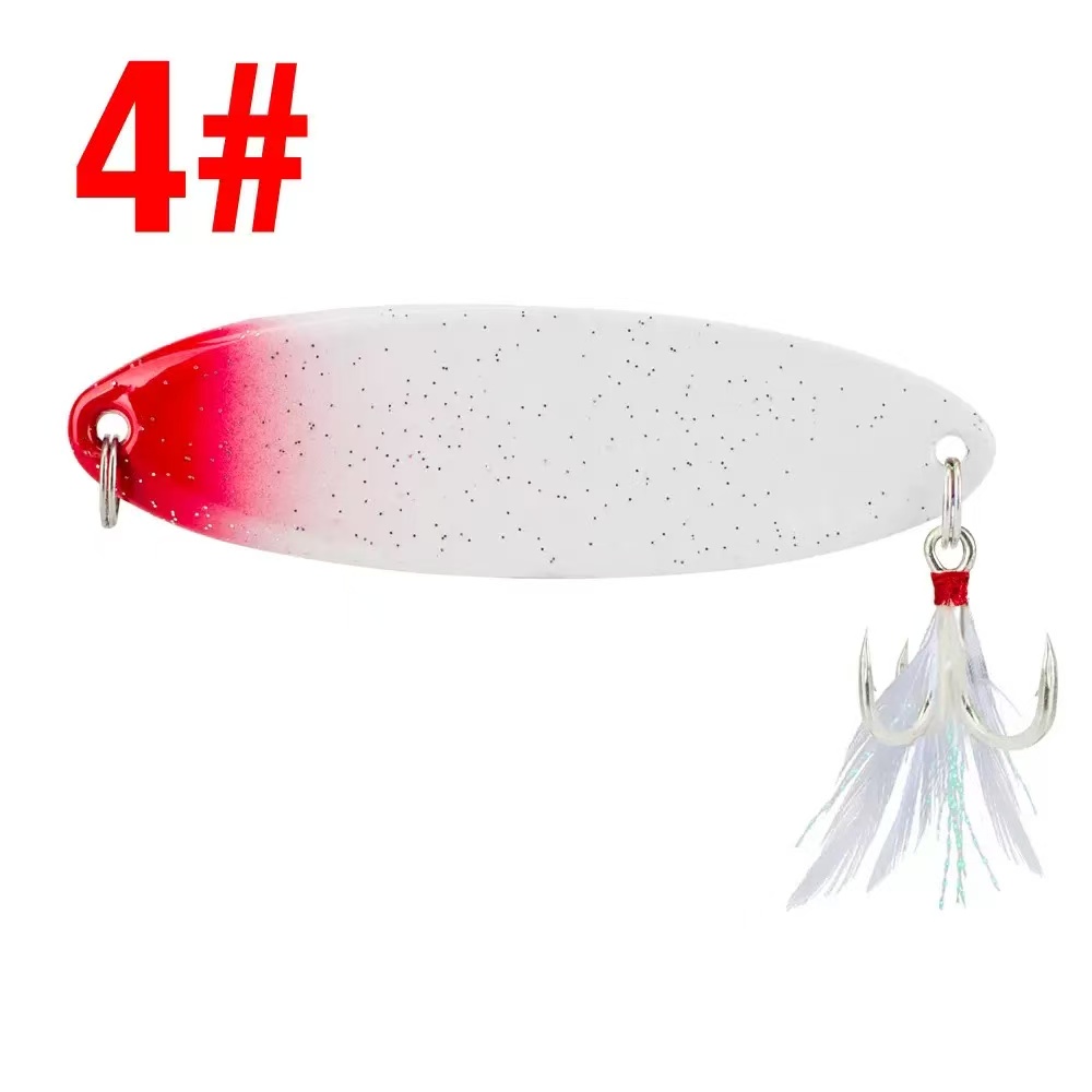 5PC personalized custom style Length and width Fishing Lures Jigs 3D Printing Luya Bait Snakehead Rod Sequins with Hook