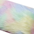 thumbnail image 7 of Kids Girls Women Fuzzy Plush Crossbody Bag Rainbow Tie Dye Clutch Shoulder Handbag with Pompom, 7 of 7