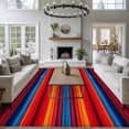 thumbnail image 3 of 6'x9' Area Rugs, Colorful Striped Indoor Outdoor Area Rug for Living Room Bedroom, Farmhouse Modern Rainbow Lines Art Washable Bathroom Rugs Kitchen Floor Carpet Mats Home Decor Aesthetic, 3 of 8