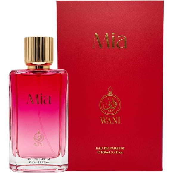 WANI Mia Eau de Parfum pour Femmes 100 ml Parfum Floral Arabe Longue Tenue, Parfum Élégant de Vanille de Qualité Supérieure avec Fleur d'Oranger, Bergamote, Tubéreuse, Jasmin Indien et Musc Blanc