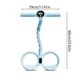 thumbnail image 2 of Smart Foot Pedal Resistance Trainer with Digital Counting, 6-Tube Elastic Yoga Pull Rope for Full Body Workout, Home Fitness Equipment for Strength Training & Easter Exercise, 11.41*23.62in, Blue, 2 of 6