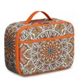 thumbnail image 1 of Boho Folk Insulated Tote Geometric Mandala Lightweight Compact with Front Pocket, 1 of 4