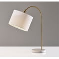 thumbnail image 3 of Adesso Meredith 23.5" 1-Light Antique Brass Table Lamp with White Linen Drum Shade, 3 of 6