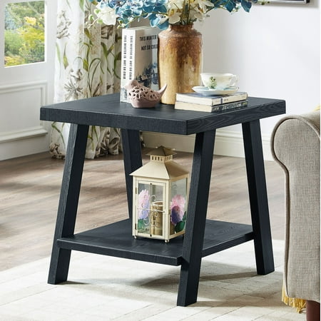 Athens Contemporary Wood Shelf End Table