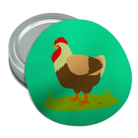 Chicken in Profile Round Rubber Non-Slip Jar Gripper Lid Opener