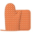 thumbnail image 2 of Honeii Orange And White Polka Dot patten Oven Mitts and Pot Holders Sets, Baker Oven Mitts, Mittens for Kitchen Decor, Baking Lover over Gloves Gifts, 2 of 7