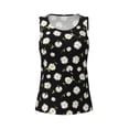 thumbnail image 4 of Lsque Daisies Flowers Printed Workout Tank Tops for Women, Athletic Sports Tank Tops, Compression Sleeveless Dry Fit Shirts,Sleeveless Yoga Shirt-Small, 4 of 9