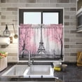 thumbnail image 5 of Coolnut 36 Inch Length Kitchen Curtains Paris Eiffel Tower 2 Panels Half Window Sheer Curtains Rod Pocket Farmhouse Short Drapes for Bathroom Cafe Basement Home Decor, 5 of 7