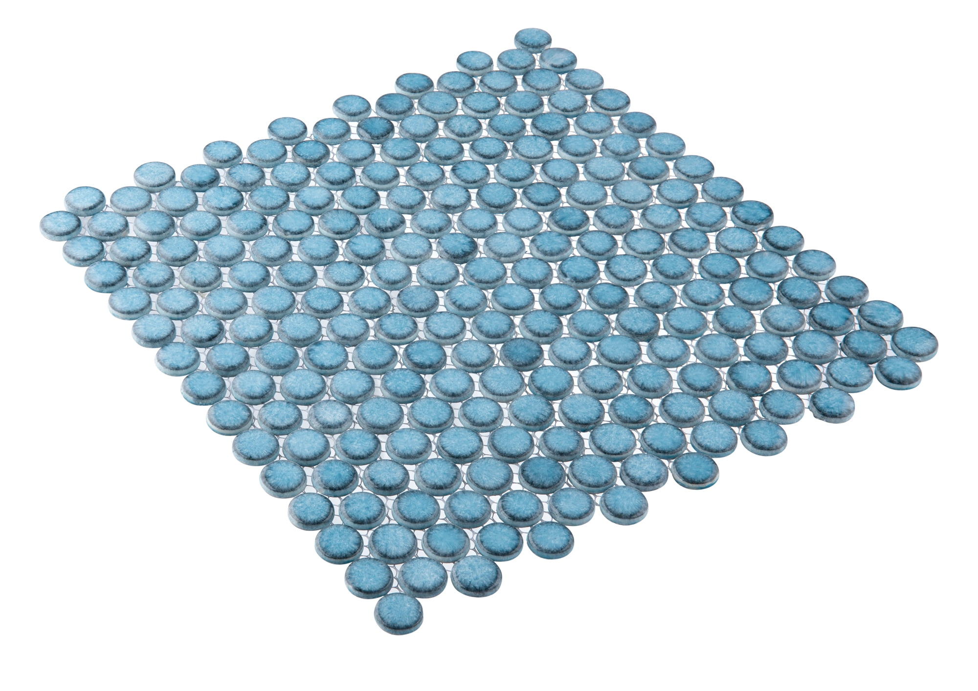 Honoro-Bulbi 3/4" Penny Round Smooth Glass Mosaic Wall & Floor Tile