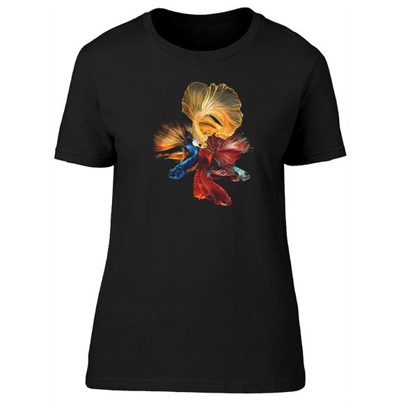 Amazing Betta Fishes, Blue Red T-Shirt Women -Image by Shutterstock, Female x-Large